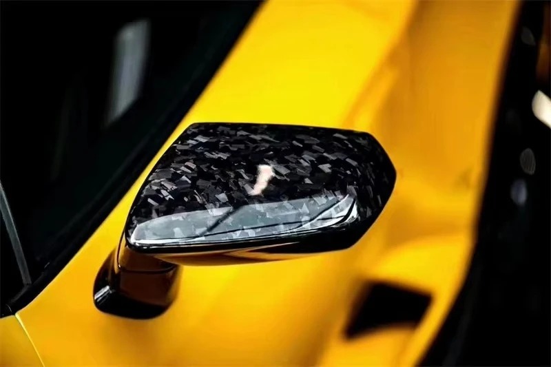 High Quality Mirror Cover Suitable for Aventador LP700 LP720 LP750 Dry Carbon Fiber Forged Pattern Rear View Mirror